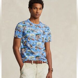 Ralph Lauren Polo Bear Paris-Print Cotton Jersey Tee Boys XL